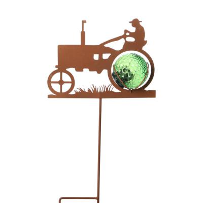 Solarleuchte-Traktor am Stick Farbmix