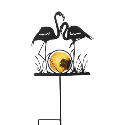 Solarleuchte-Flamingos am Stick Farbmix