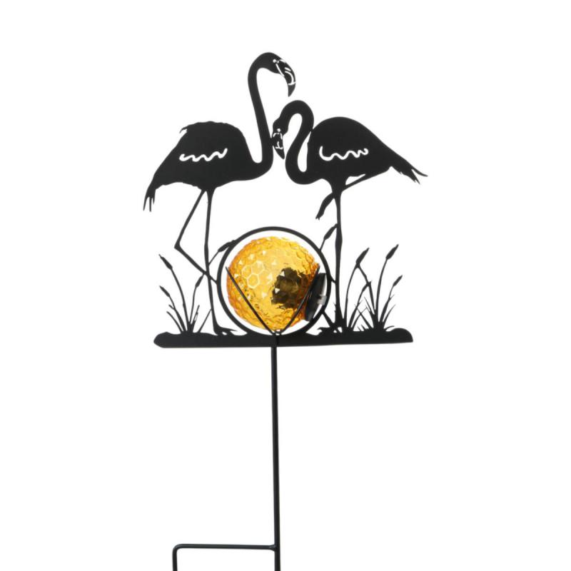 Solarleuchte-Flamingos am Stick Farbmix