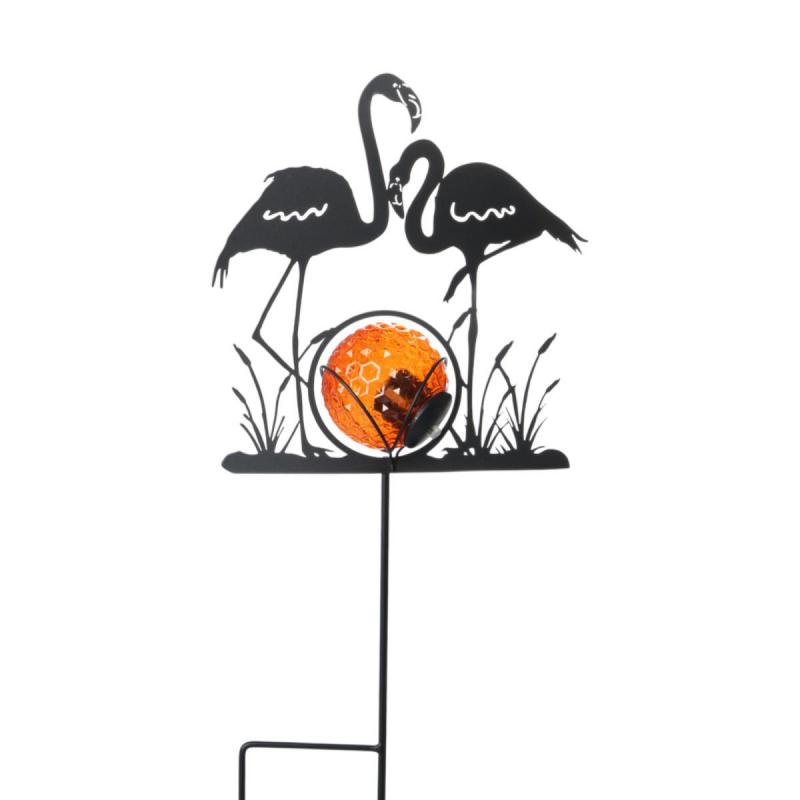 Solarleuchte-Flamingos am Stick Farbmix