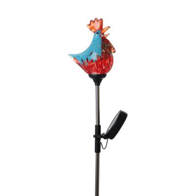 Solarleuchte-Huhn am Stick Farbmix
