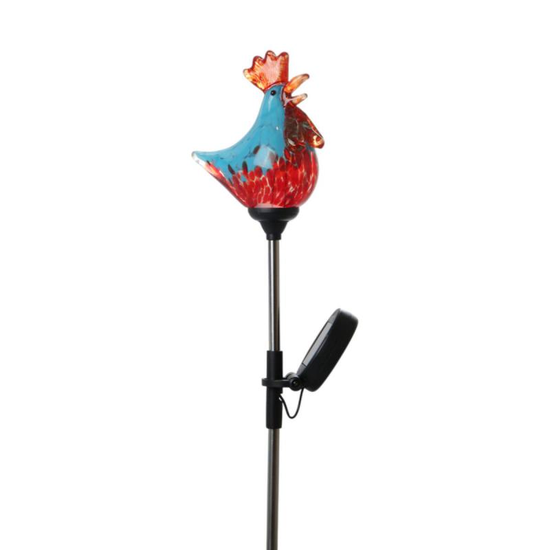 Solarleuchte-Huhn am Stick Farbmix