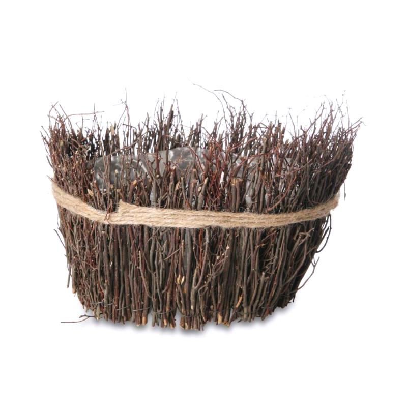 Weidenzweig-Schale oval mit Sisal