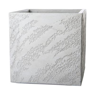 Leichtzement Pflanzkubus antikwei&szlig;