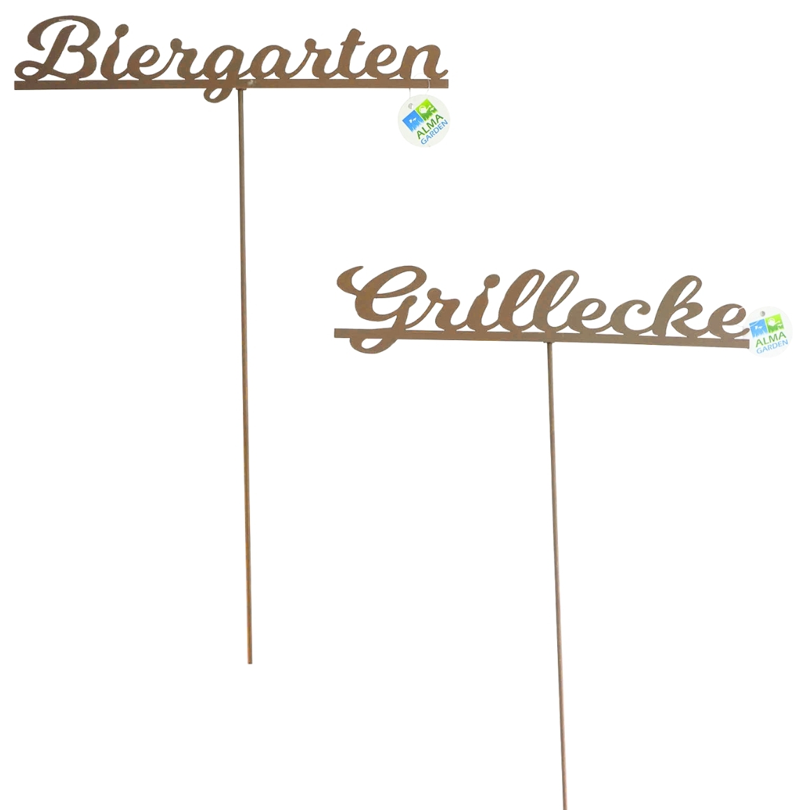 Gartenstecker rostbraun 95cm