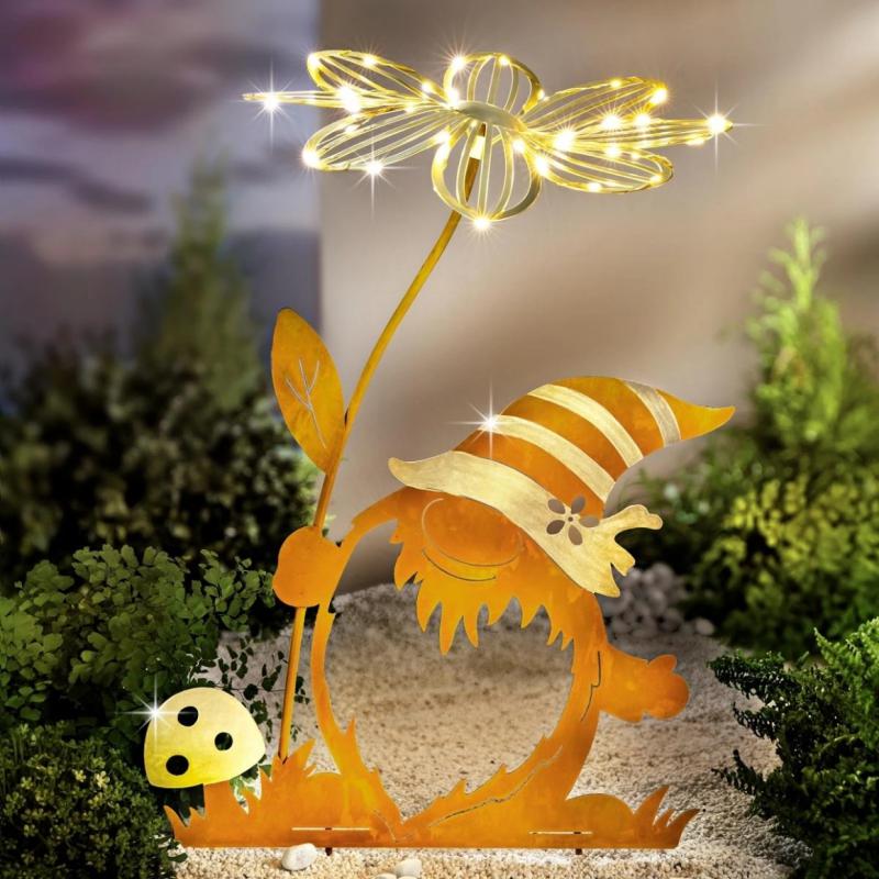 Gartenstecker Zwerg LED mit Batterie