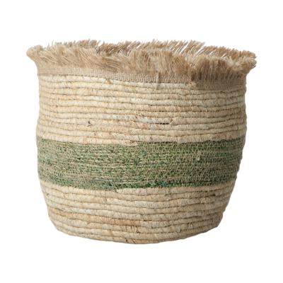 Korb bauchig mit Fransen