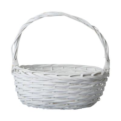 Geschenkkorb oval wei&szlig;