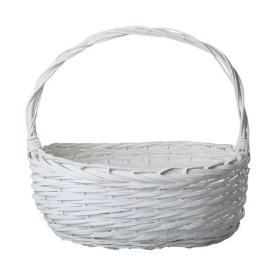 Geschenkkorb oval wei&szlig;