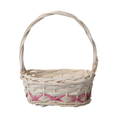 Geschenkkorb oval wei&szlig;-rot