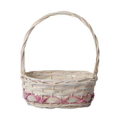 Geschenkkorb oval wei&szlig;-rot