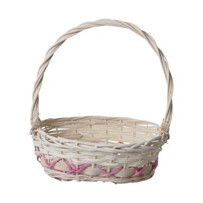 Geschenkkorb oval wei&szlig;-rot