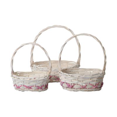 Geschenkkorb oval wei&szlig;-rot