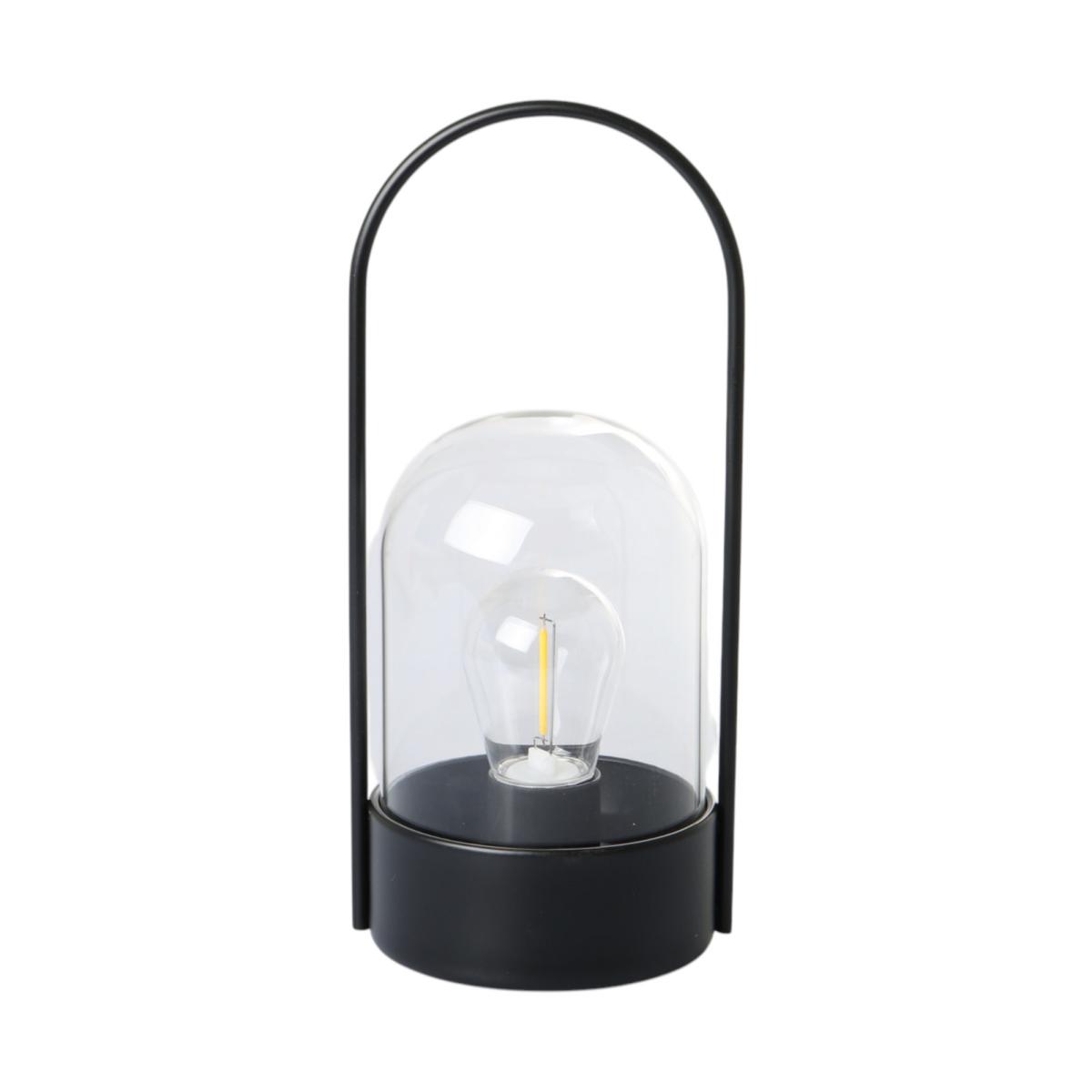 LED-Laterne schwarz
