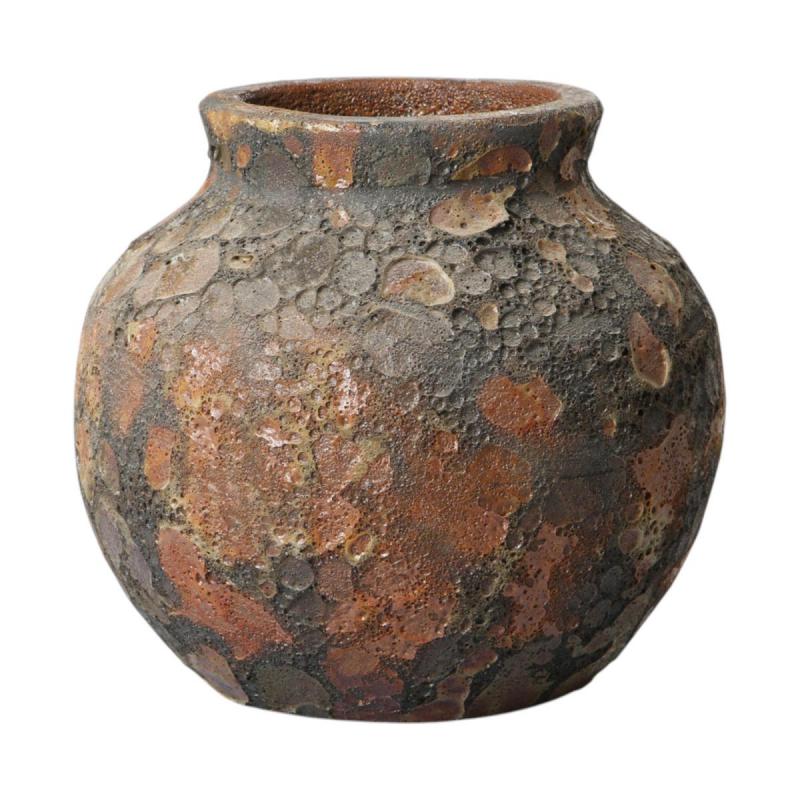 Outdoor Vase glasiert Bubble Rust