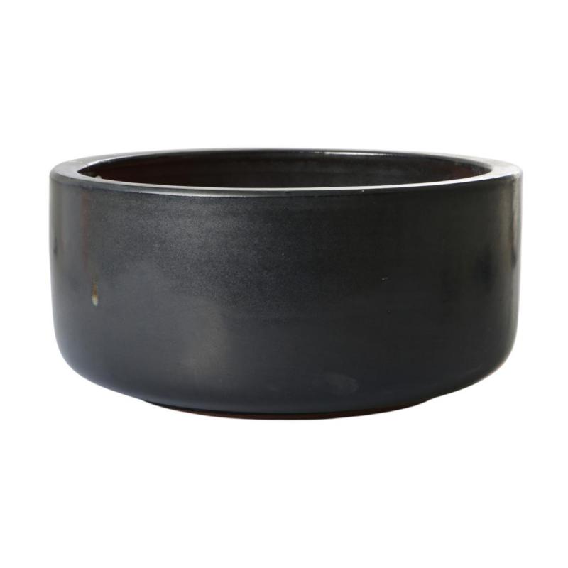 Outdoor Schale Matt Schwarz glasiert