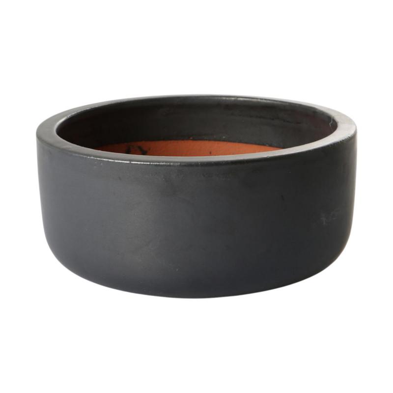 Outdoor Schale Matt Schwarz glasiert