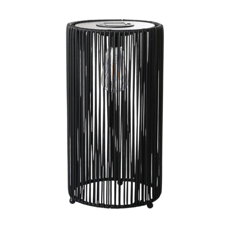 Rattan-Laterne mit Solarleuchte