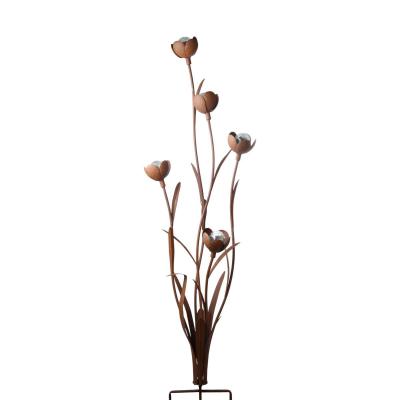 LED-Gartenstick Blume rostoptik