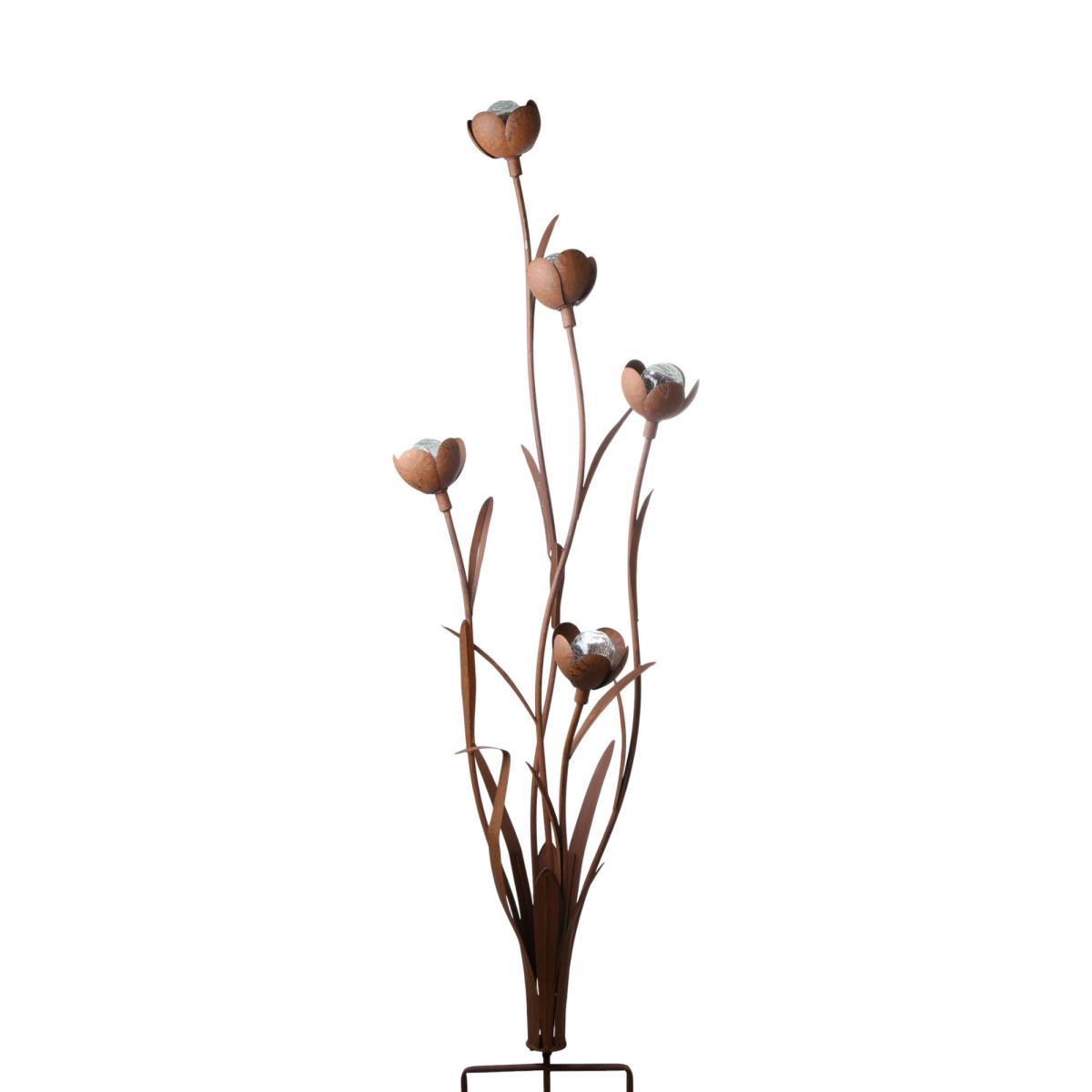 LED-Gartenstick Blume rostoptik