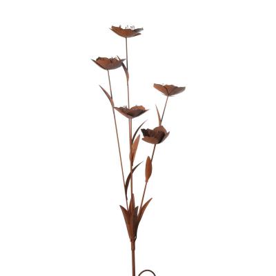 LED-Gartenstick Blume rostoptik
