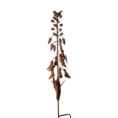Gartenstick Blume rostoptik