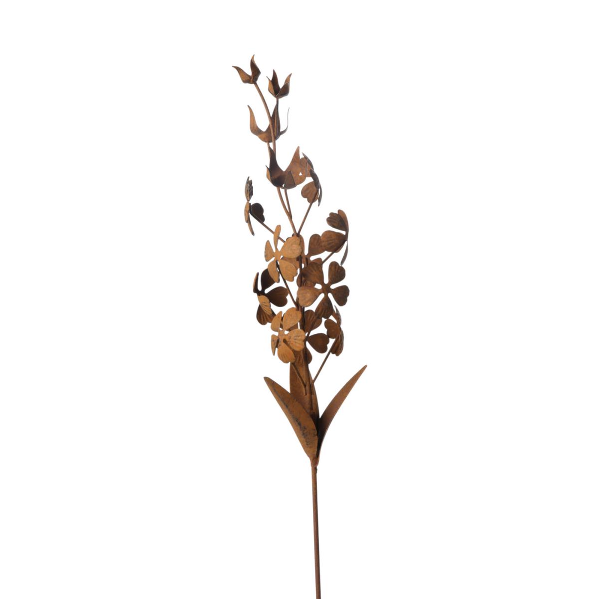 Gartenstick Blume rostoptik