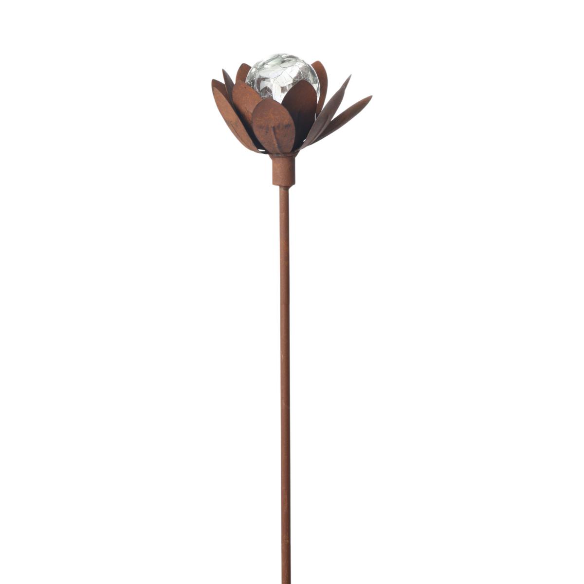 LED-Gartenstick Blume rostoptik