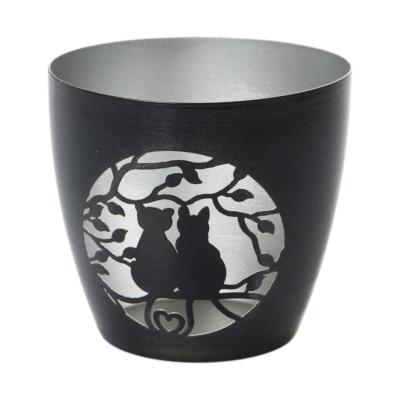 Windlicht Katzenmotiv