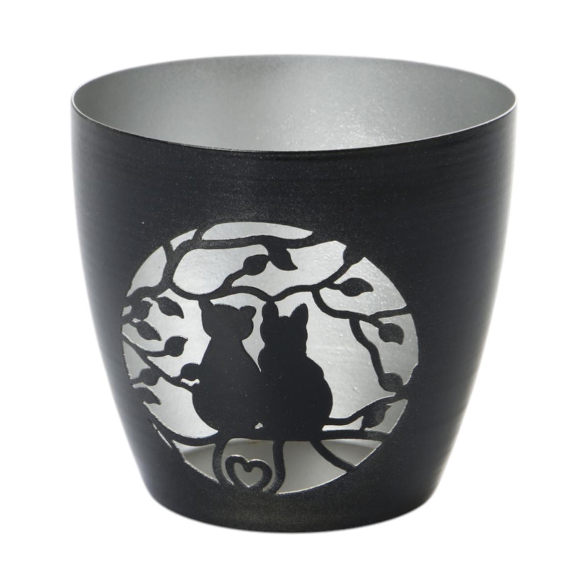Windlicht Katzenmotiv