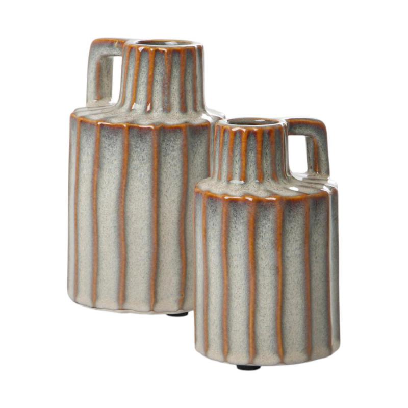 Vase mit Rillen