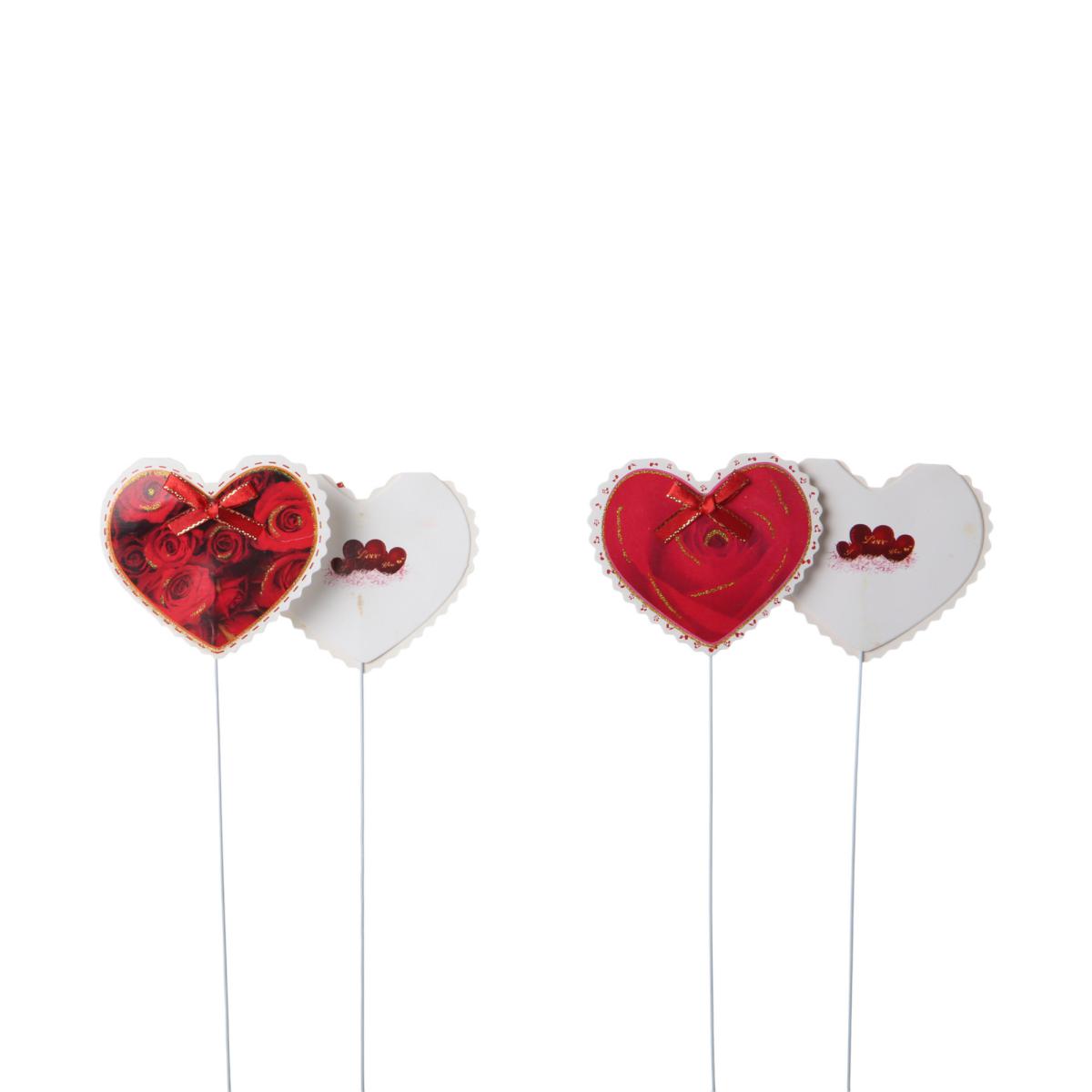 Herz Papier 8,5cm am Stick