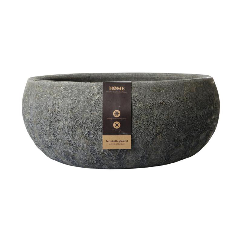 Outdoor Schale glasiert Bubble Anthrazit