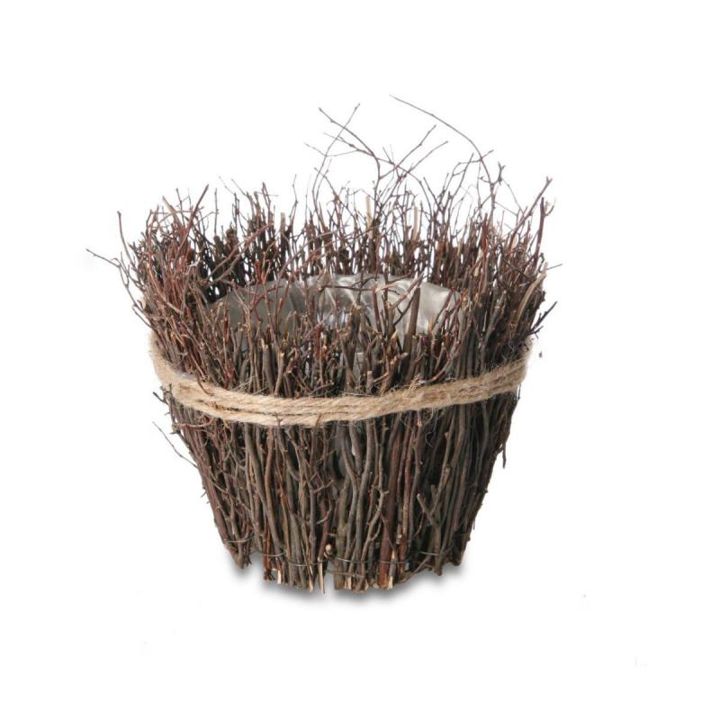 Weidenzweig-Topf mit Sisal