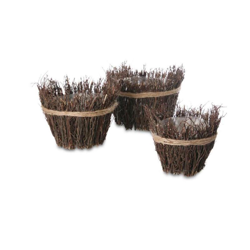 Weidenzweig-Topf mit Sisal