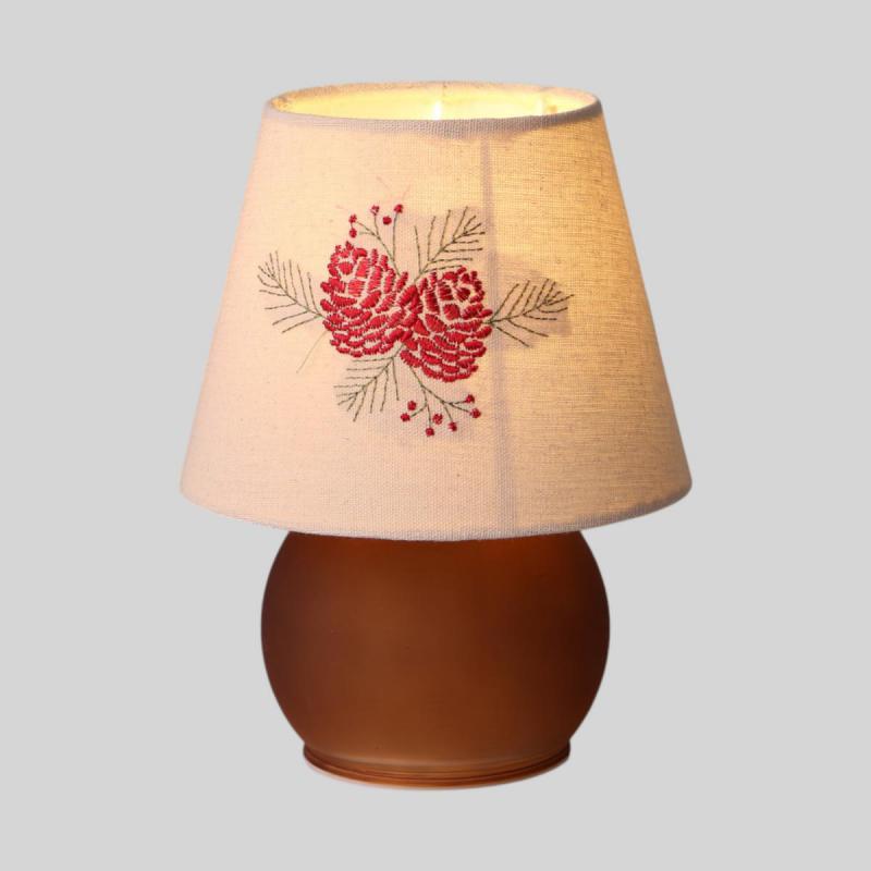 LED-Lampe Zapfenmotiv braun