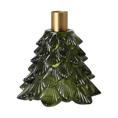 Kerzenhalter-Tannenbaum gr&uuml;n
