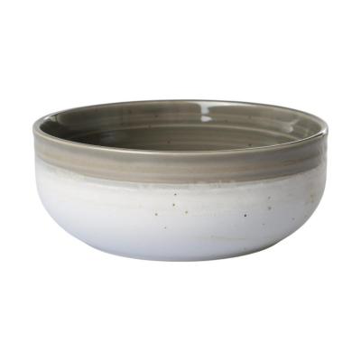 Keramik-Sch&uuml;ssel taupe/wei&szlig;