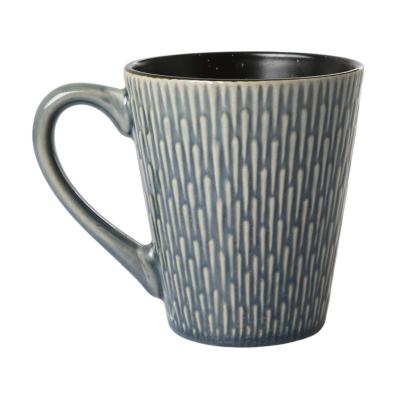 Keramik-Tasse 370ml dunkelblau
