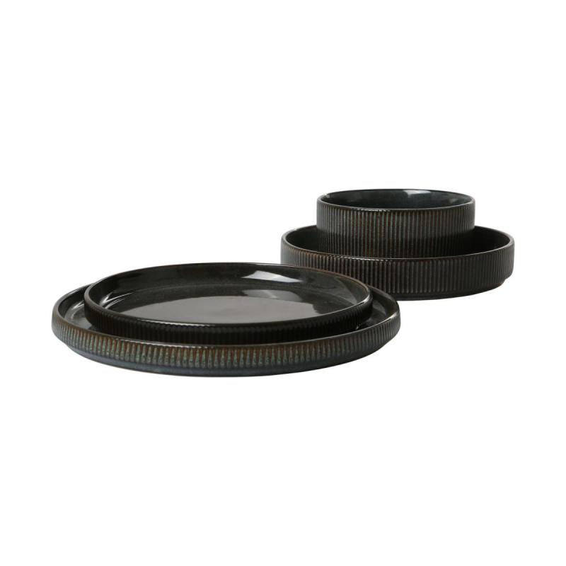 Keramik-Teller dunkelgrau