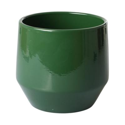 &Uuml;bertopf glasiert laubgr&uuml;n 14cm