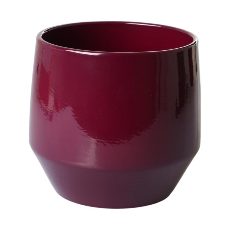 &Uuml;bertopf glasiert brombeere 16cm