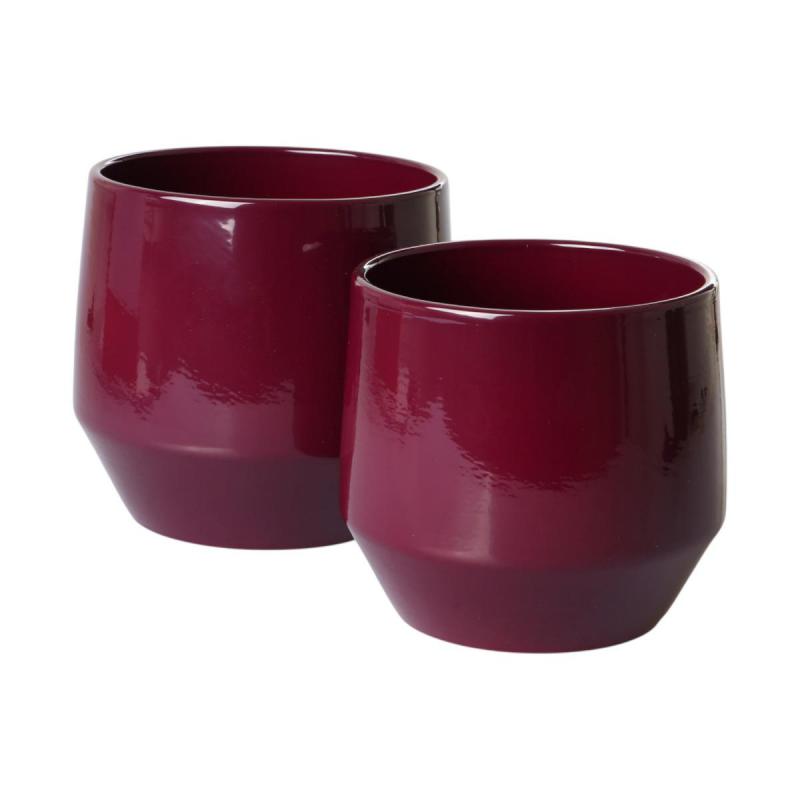 &Uuml;bertopf glasiert brombeere 16cm