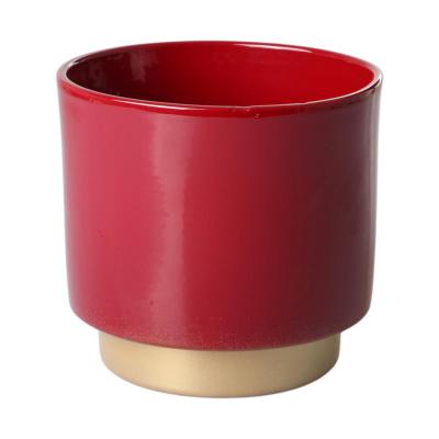 Cylindro mit Fu&szlig; 14cm weinrot