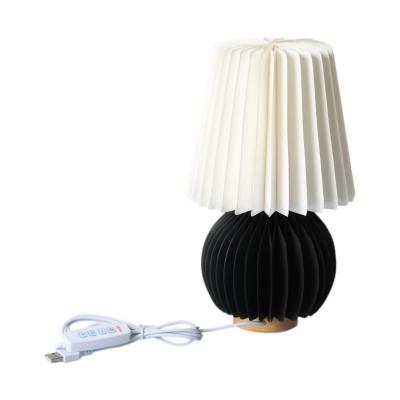 LED 3D Papier-Lampe wei&szlig;-schwarz