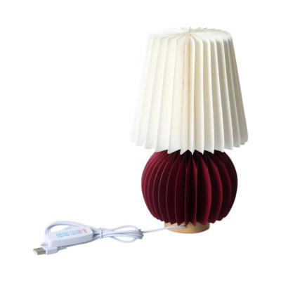 LED 3D Papier-Lampe wei&szlig;-rot