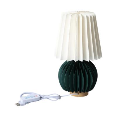 LED 3D Papier-Lampe wei&szlig;-gr&uuml;n