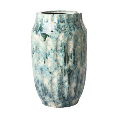 Keramikvase blau glasiert