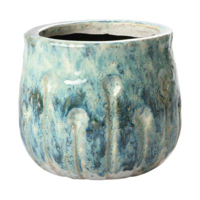 Kermaiktopf blau glasiert