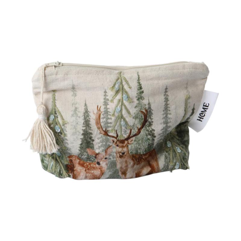 Kosmetiktasche Hirsche im Wald